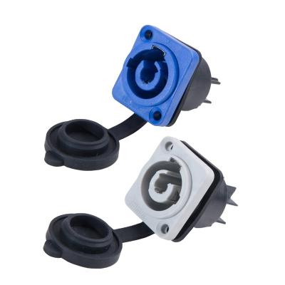 China Automotive 3 pin ip65 blue powercon male outdoor play equipment waterproof  connectors for sale