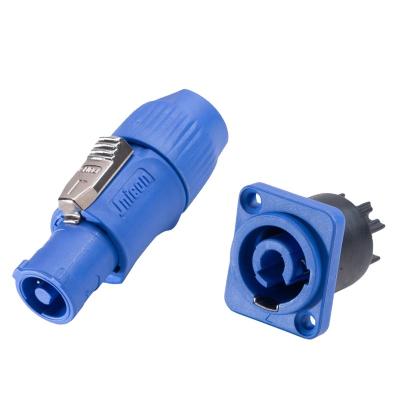 China Automotive Jnicon Waterproof three pole cable outdoor connector 3 pole plug powercon connector for sale