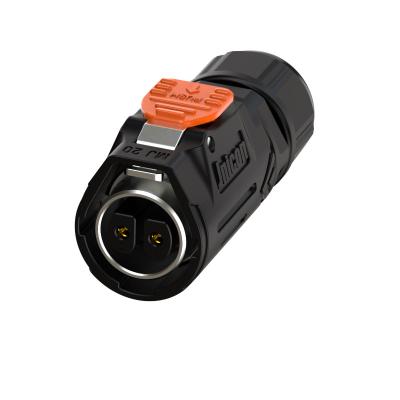 China Automotive 20A 300V push locking connector MJ20 metal 2 pin male 2 pole female Industrial waterproof  connector for sale