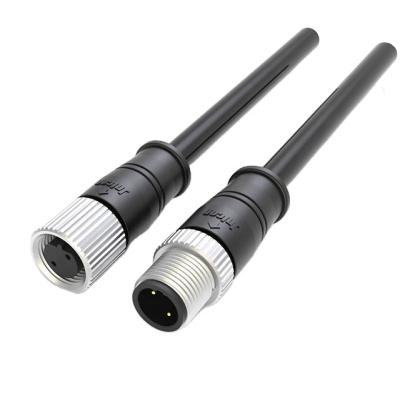 China Automotive M12 jnicon nylon connectors led outdoor lighting waterproof wire  male female connector for sale