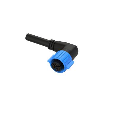 China Automotive Jnicon M19 3 pin push lock 90 degree wire ac outdoor  connector 16-12 AWG for sale