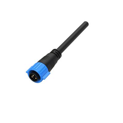 China Automotive 3 pin wire push lock IP67 straight waterproof connector molded with cable for sale