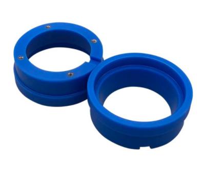 China Blue Small 0.005mm CNC Machined Plastic Parts for sale