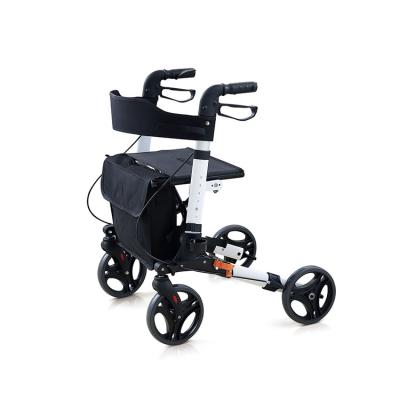 China New Style Adjustable Foldable Electric Rollator Adults Lightweight Rollator Alloy Aluminum Walker With Seat for sale