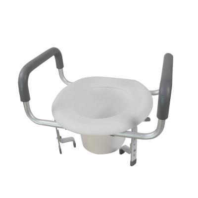 China Toilet Room Bathroom Toilet Modern Elder Care Premium Safety PU Chest Of Drawer Seat Riser Elevated Portable Toilet Seat for sale