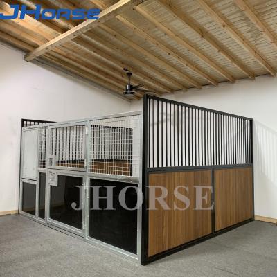 China Layout Ideas Inside Horse Boarding Stables Stall With Powder Coating Barn Box Roof for sale