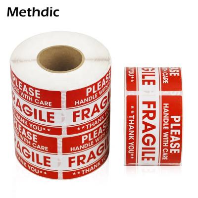 China 2*3 Waterproof Fragile Sticker For Shipping Fragile Labels Roll Warning Fragile Labels for sale