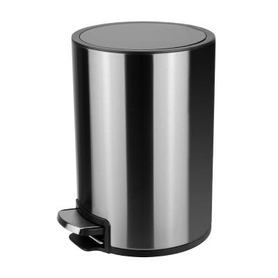 China Durable Waterproof Bathroom Waste Storage Pedal Bin Anti-rusted Durable Stainless Steel Kitchen Waste Bin for sale