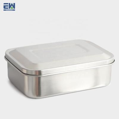 China Viable 304 Stainless Steel Bento Box Snack Storage Box / Food Storage and Lunch Box Organizers for sale