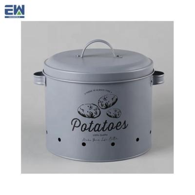 China The cover kitchen vegetable onions, potatoes, garlic storage metal box/container for food storage for sale