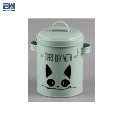 China Canister Sugar Coffee Canister Metal Tea Container Food Storage Jar/Household Cat Food Dog Food Storage Sugar/Coffee Tea for sale