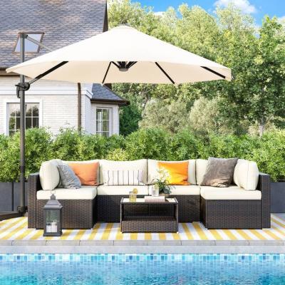 China Best Selling Modern Rattan Sofa Outdoor Patio Furniture Sectional Sofa Set Conversation Set for sale