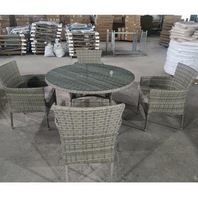 China Eco-freindly Factory Price Furniture Leisure Dining Table Chairs Patio Set Rattan Chairs Garden PE Rattan Furniture for sale