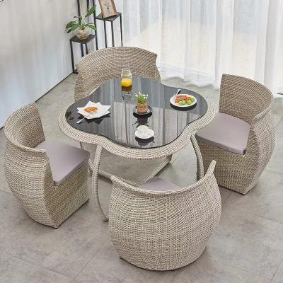 China Eco-freindly factory direct sales of round dining table and chairs set special price combination waterproof and sunproof sofa for sale