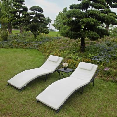 China Modern Outdoor Rattan Recliner Adjustable Waterproof Beach Chair for sale