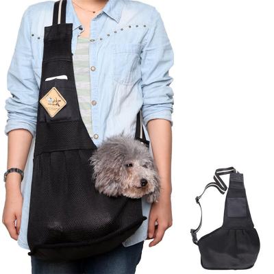 China Durable Adjustable Padded Strap Tote Bag Breathable Shoulder Bag Seat Belt Carrying Small Dog Cat for sale