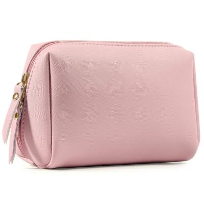 China NATIONAL Custom Fashion Portable Travel Cosmetic Bag Zipper PU Leather Cosmetic Bag for sale