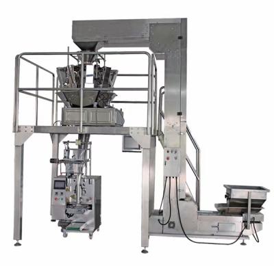 China Sides Sealing High Speed ​​100 Bags/Min Multifunctional Servo Motor Double Packing Machines Sachet Snacks Cookies Filling Sealing Machine for sale