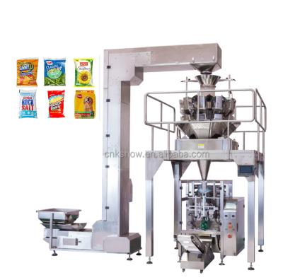 China High precision and efficiency multihead weigher popcorn packing machine food packing with premade bag for sale