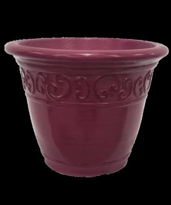 China Factory Home Sale Embossed Pattern Ceramic Classic Planter Pot for sale