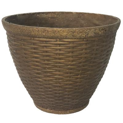 China Chinese Style Fiberglass Flower Pot Storage Bamboo Weaving Vintage Woven Bamboo Basket for sale