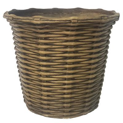 China Chinese Style Fiberglass Flower Pot Storage Bamboo Weaving Vintage Woven Bamboo Basket for sale