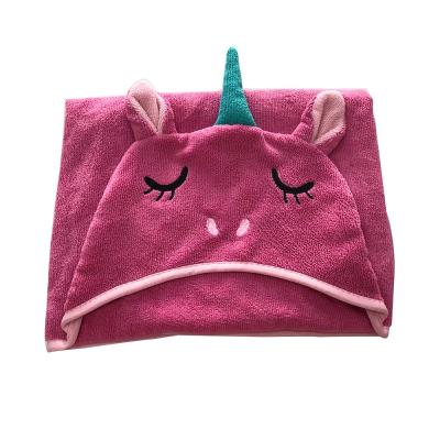 China Hot Sale Compressed Children Bath Microfiber Kids Beach Hoodie Towel for sale