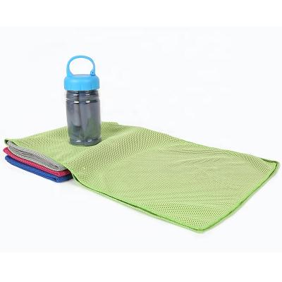 China Compressed 30*100cm Instant Cool Luxury Ice Yoga Workout Sports Cooling Towel for sale