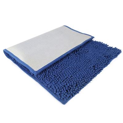 China Wholesale Sustainable Comfortable Soft Non Slip Shaggy Microfiber Chenille Bath Mat for sale