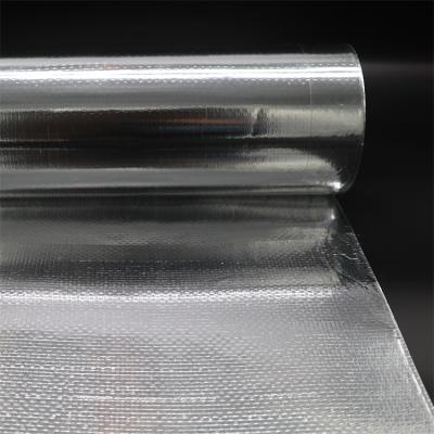 China Factory Price Moisture Proof Double Side Aluminum Coated Foil Fabric Foil 100% Polyester Fabric for sale