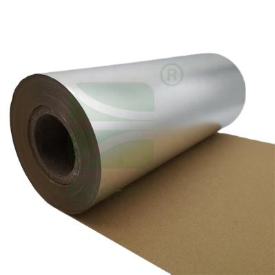 China Flame Retardant Aluminum Foil Laminated Paper Foil Faced Kraft Paper Aluminum Foil For Metallic Material for sale