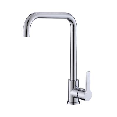 China Modern Chrome Mixer Taps Hot And Cold Deck Mounted Faucet With Single Handle And Hole for sale