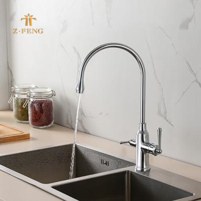 China Metered Faucets Single Hole Sink Mixer Kitchen Faucet Filter Water Purifier With Brass Body for sale