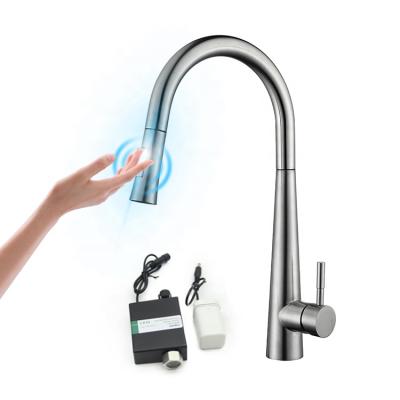 China Sense Faucets Stainless Steel Faucet Mixers Taps One-Handle Kitchen Sensor Faucets With 2 Function for sale