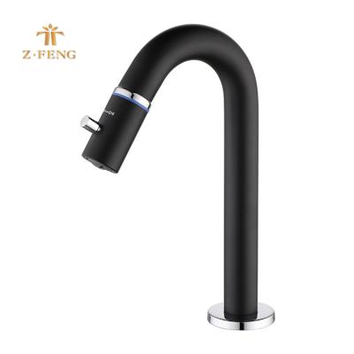 China Metered Faucets Deck Mount Mini Lavatory Faucet With Drain Assembly for sale