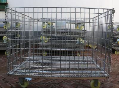 China Wire Mesh Container with Wheel,Removable Mesh Container,5.0-7.0mm,5x10cm for sale