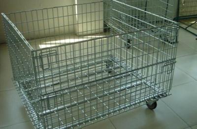 China Wire Mesh Container with Removable Wheel for sale