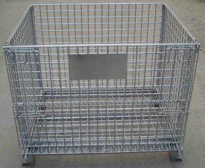 China Storage Cage,Wire Mesh Container,Supermarket Mesh Container,Mesh Basket,50x50mm,50x100mm opening for sale