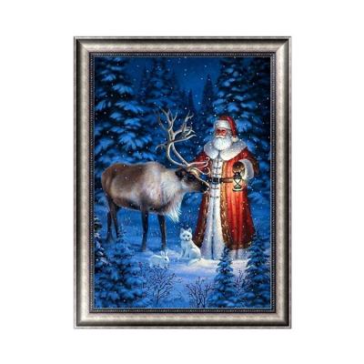 China Hot Selling Diy Environmental Materials Diamond Painting Deer and Santa Claus Full Drill Diamond Painting by Number Kits for sale