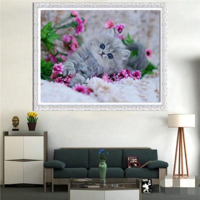 China 5d diamond painting kit moisture proof custom hand painted crystal diamond dots cats diamond art kits cats for sale