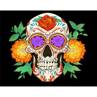 China Environmental Materials Halloween Diamond Painting Kits 5D 3D Diy Diamond Dot Craft Painting Horror SkullHeads for Wall Decor for sale