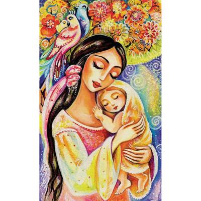 China Custom Environmental Materials Painting By Numbers Mom Embroidered Portrait Mosaic Rhinestone Diamond Embroidered Baby Girl for sale