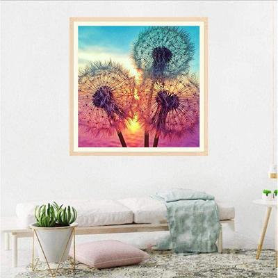 China Good Quality Dandelion Landscape Painting DIY 5D Full Drill Diamond Painting ECO Wall Kits for sale