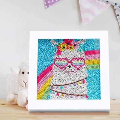 China Alpaca 2021 New Arrival Good Quality Custom Made ECO Diamond Painting For Kids Cartoon Diamond Painting With Frame for sale