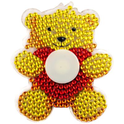 China New Design Lovely Bear Plastic Shape Diy 5D Rhinestone Diamond Art Finger Spinner Gyro Fingertip Toy For Kids for sale