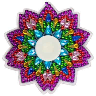 China 2021 Hot Selling Amazon Plastic DIY Opens Mandala Fidget Sensory Toys 5D Purple Flying Spinning Toy for sale