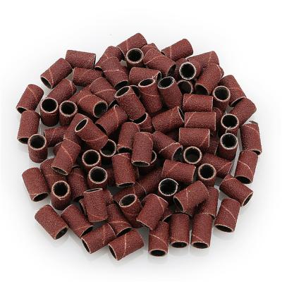 China 80#/120#/150#/180#/240# Zebra Sanding Bands Eco-Friendly For Art Tools Nailing Drill Bit Brown Sanding Ring for sale