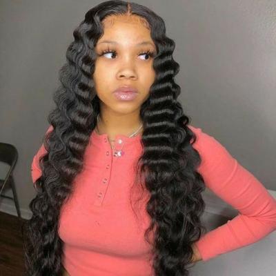 China Transparent Exotic Wave 150% Density Exotic Wave Lace Front Human Hair Wigs Unprocessed Virgin Lace Wigs For Black Women for sale