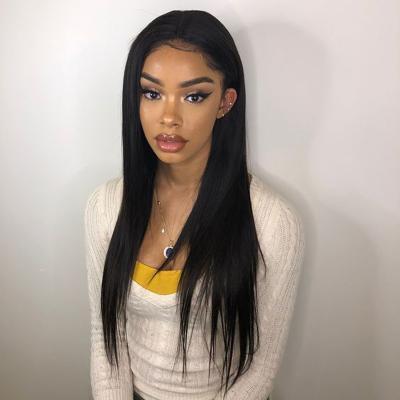 China 13x4 HD Straight Wave 13x4 Human Hair Unprocessed Human Hair Wigs Brazilian Lace Front Wigs 150% Density Silky Straight Lace For Black Women for sale