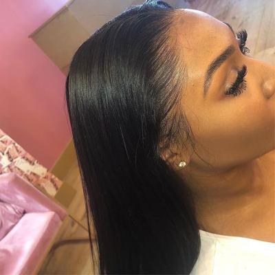 China Wave 5*5 HD Lace Closure Wigs Silky Straight Indian Raw Lace Wigs Straight For Black Women Cuticle Aligned Hair for sale